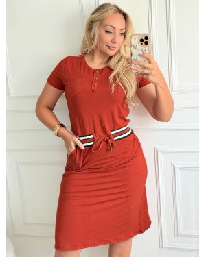 Vestido Midi Viscolycra Premium com Amarração | Moda Evangelica